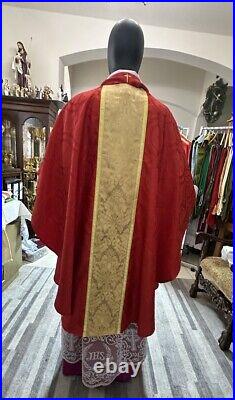 Red Vestment Chasuble & Stole (r0098)