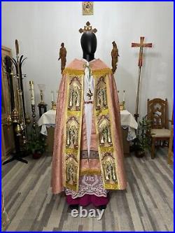 Rose Cope Vestment Chasuble With Stole