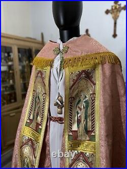 Rose Cope Vestment Chasuble With Stole