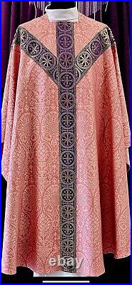 Rose Damask Messgewand Chasuble Vestment Kasel