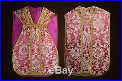 Rose Pink Silk Vestment Chasuble Kasel Messgewand Stole Stola Maniple Manipel