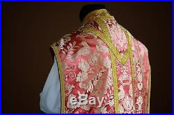 Rose Pink Silk Vestment Chasuble Kasel Messgewand Stole Stola Maniple Manipel