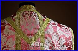 Rose Pink Silk Vestment Chasuble Kasel Messgewand Stole Stola Maniple Manipel