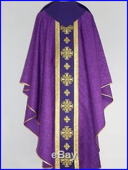 SALE Chasuble Vestment Kasel Messgewand Casula Casulla Purple Violet Advent W02