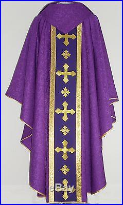 SALE Chasuble Vestment Kasel Messgewand Casula Casulla Purple Violet Advent W03