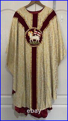 SET Catholic Priest Vestments Chasuble Cope Dalmatic Humeral Chalice veil Burse