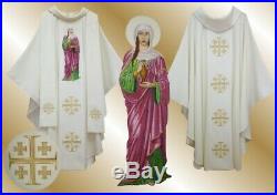 Saint Mary Magdalene white Messgewand Chasuble Vestment Kasel