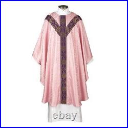 Satin Avignon Collection Semi Gothic Chasuble Pink Polyester Size59 x 51