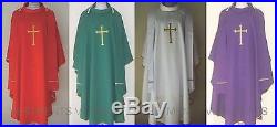 Set Of Four All Colors Chasuble Vestment Kasel Messgewand Casula Casulla Z3