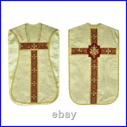 Set of 5 Red, White, Gold, Green, Purple Chasuble Fiddleback Vestment & mass sets