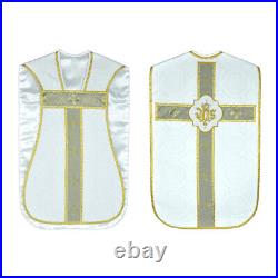 Set of 5 Red, White, Gold, Green, Purple Chasuble Fiddleback Vestment & mass sets