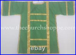 Spanish Dalmatic Green vestment with Deacon's stole & maniple, chasuble, NEW