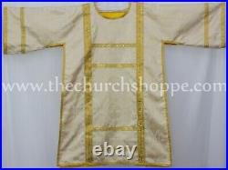 Spanish Dalmatic Metallic Gold vestment with Deacon's stole & maniple, chasuble