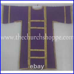 Spanish Dalmatic Purple vestment with Deacon's stole & maniple, chasuble, NEW