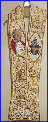 St. John Paul II Stole Etole Chasuble Vestment Kasel Messgewand