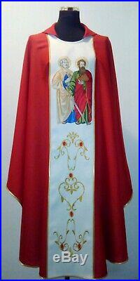 St. Peter and Paul red Messgewand Chasuble Vestment Kasel