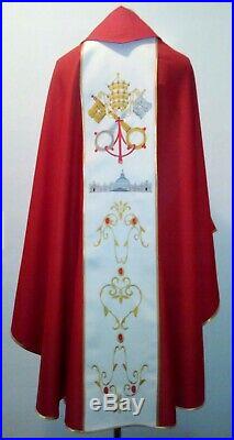 St. Peter and Paul red Messgewand Chasuble Vestment Kasel