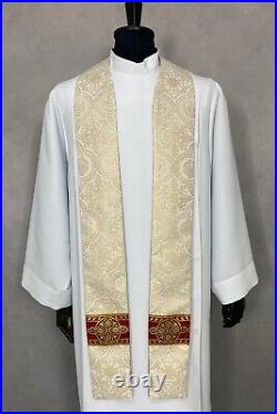 TWO Semi-Gothic style Chasuble, Golden Brocade vestment, PRIVET