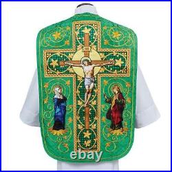 Tetelestai Collection Roman Chasuble with Accessories In Green Size25 W x 40