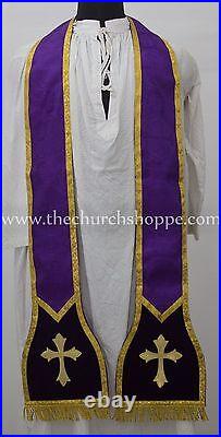 VIOLET Roman Chasuble Fiddleback Vestment and mass set Casulla Felt interface