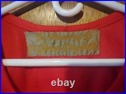 Vintage Handmade Red and Gold Chasuble Robe with IHS Vestments for Priest