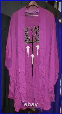 Vintage Priest Vestment Chasuble & Stole Slabbinck Made In Belgium