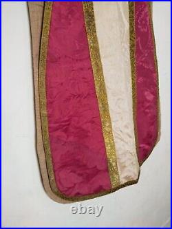 Vintage fantastic church vestment Chasuble silk brocade Christian textile 1000