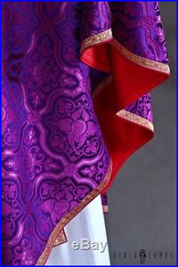 Violet Purple Vestment Chasuble Kasel Messgewand Stole Stola Maniple Manipel
