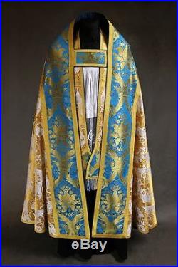 White Cope Vestment Chasuble Kasel Messgewand Stola Maniple Manipel