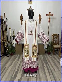 WHITE SACRAMENTAL STOLE Chasuble Vestments