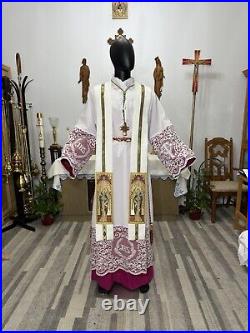 WHITE SACRAMENTAL STOLE Chasuble Vestments