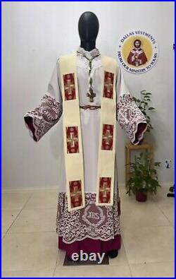 WHITE SACRAMENTAL STOLE Chasuble Vestments