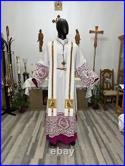 WHITE SACRAMENTAL STOLE Chasuble Vestments