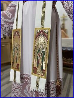 WHITE SACRAMENTAL STOLE Chasuble Vestments