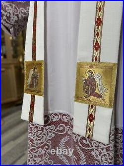 WHITE SACRAMENTAL STOLE Chasuble Vestments