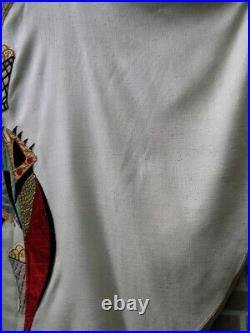 White Catholic liturgical vestment Chasuble with applique fish and bread