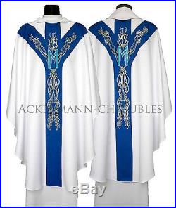 White Chasuble Kasel Messgewand Vestment Casula 563-BN us
