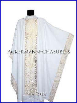White Chasuble Kasel Messgewand Vestment Casula MX013-B us