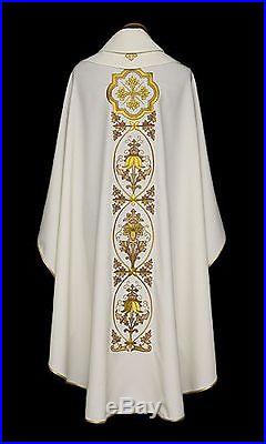 White Chasuble Messgewand Chasuble Vestment Kasel