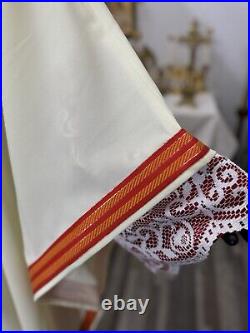 White Cream Vestment Chasuble & Stole