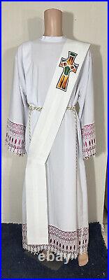 White Dalmatic Vestment Chasuble