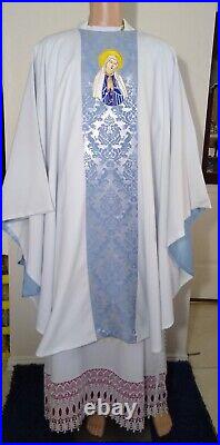 White Marian Chasuble