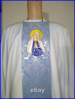 White Marian Chasuble