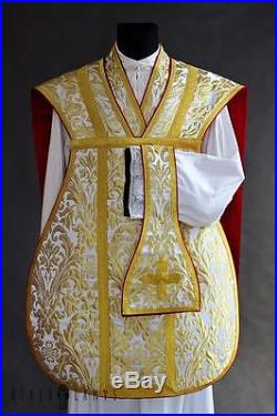 White Vestment Chasuble Kasel Messgewand Stole Stola Maniple Manipel