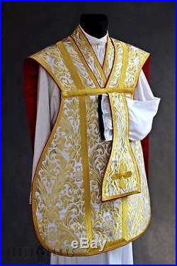 White Vestment Chasuble Kasel Messgewand Stole Stola Maniple Manipel